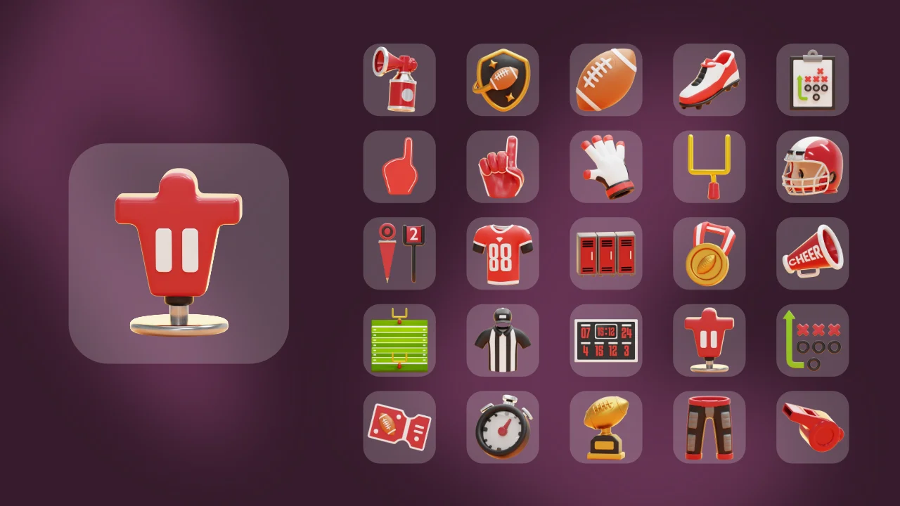 American Football 3D Icons screenshot 7