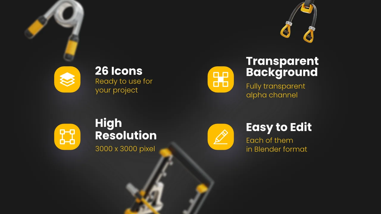 Gym & Fitness 3D Icons screenshot 2