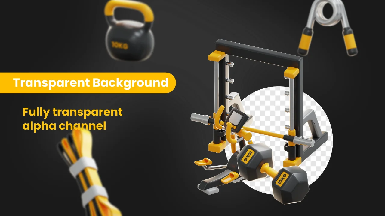 Gym & Fitness 3D Icons screenshot 4