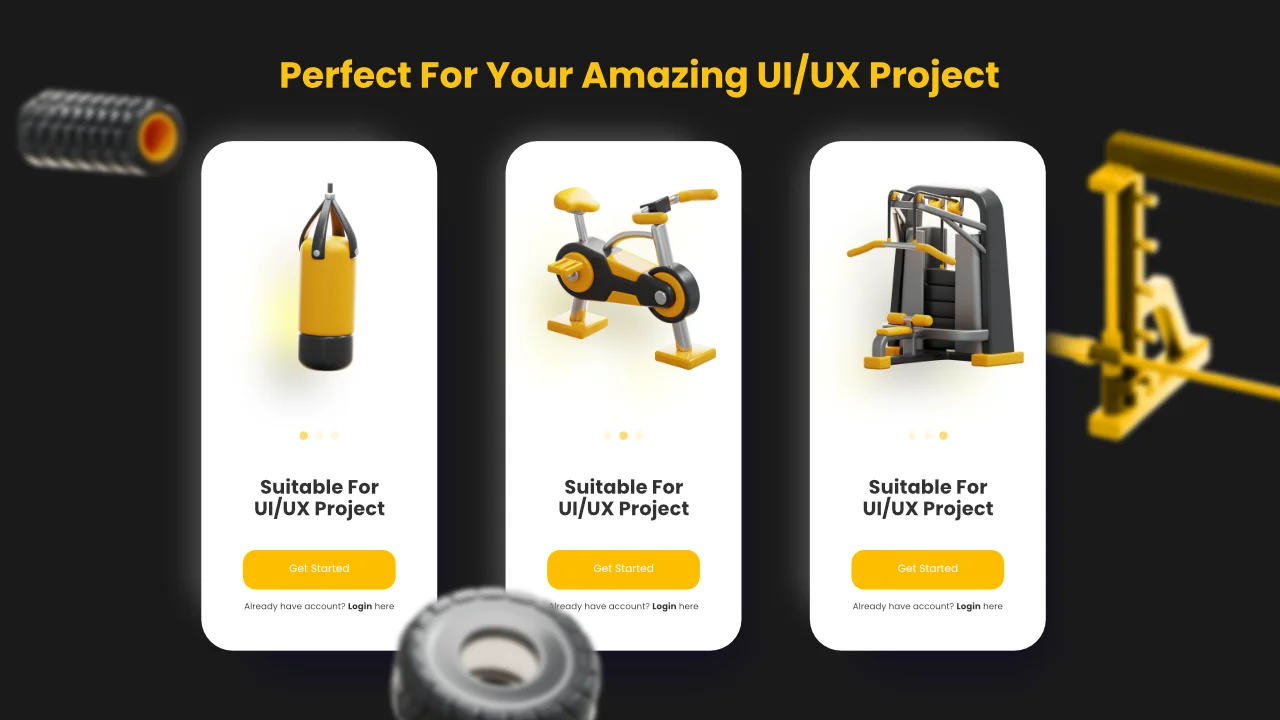 Gym & Fitness 3D Icons screenshot 5