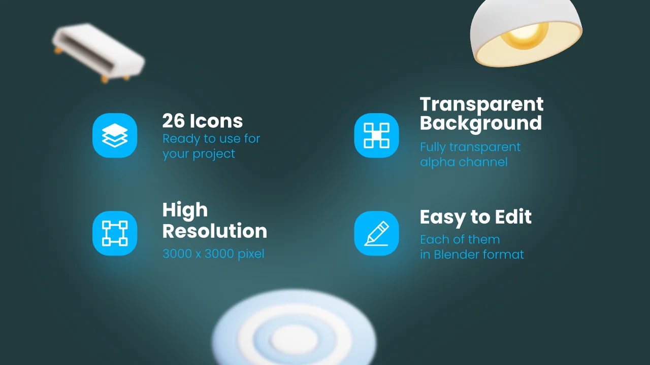 Living Room 3D Icons screenshot 2