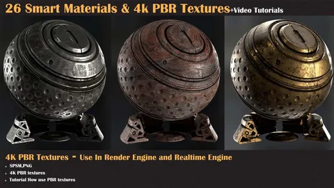 26 Materials & Textures Vol 01 - Blender textures & materials