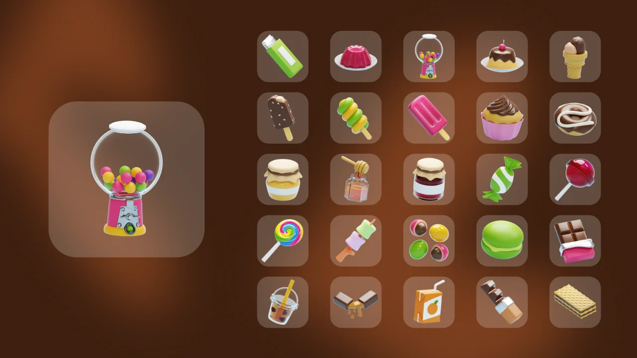 Sweets And Candies 3D Icons screenshot 7