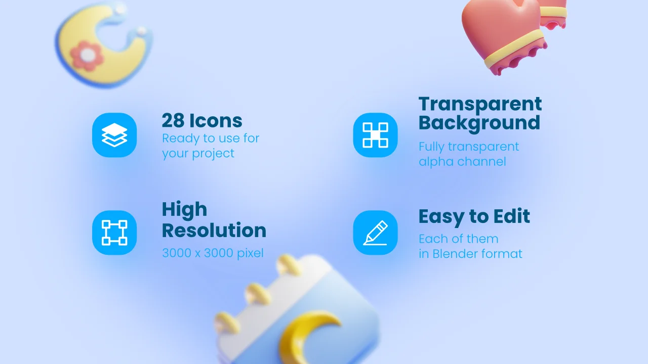 Baby & Kids 3D Icons screenshot 2