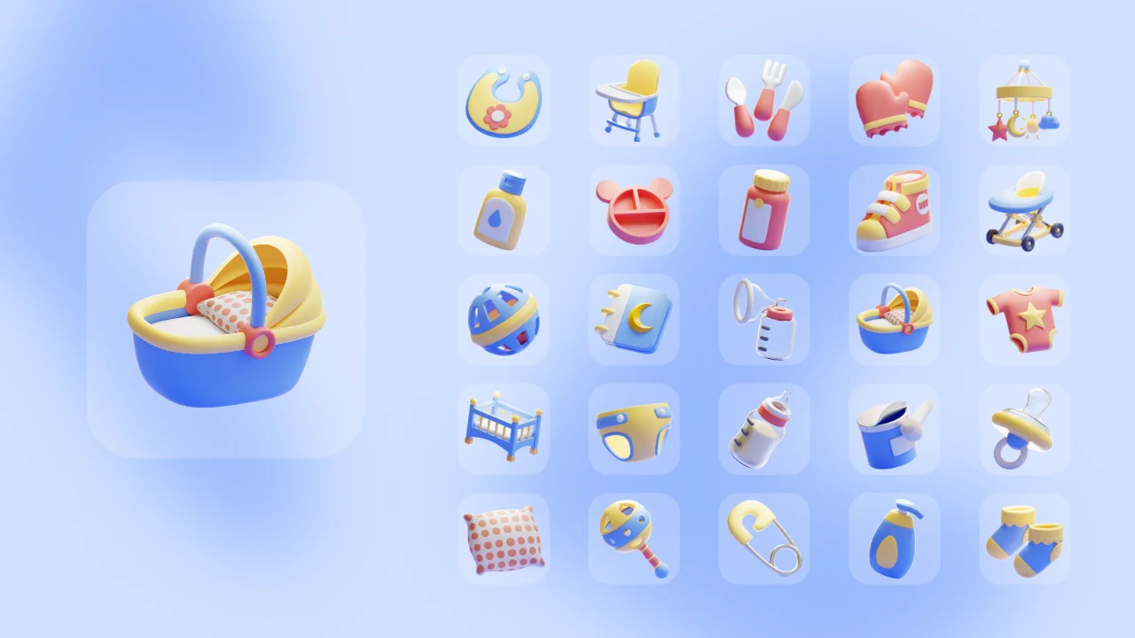 Baby & Kids 3D Icons screenshot 7