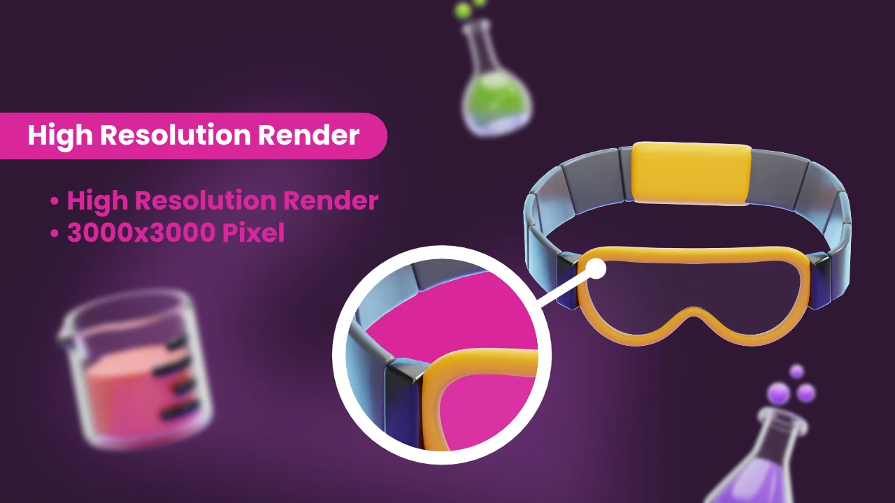 Chemical Laboratory 3D Icons screenshot 3