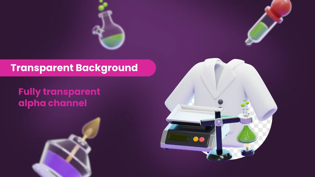 Chemical Laboratory 3D Icons screenshot 4