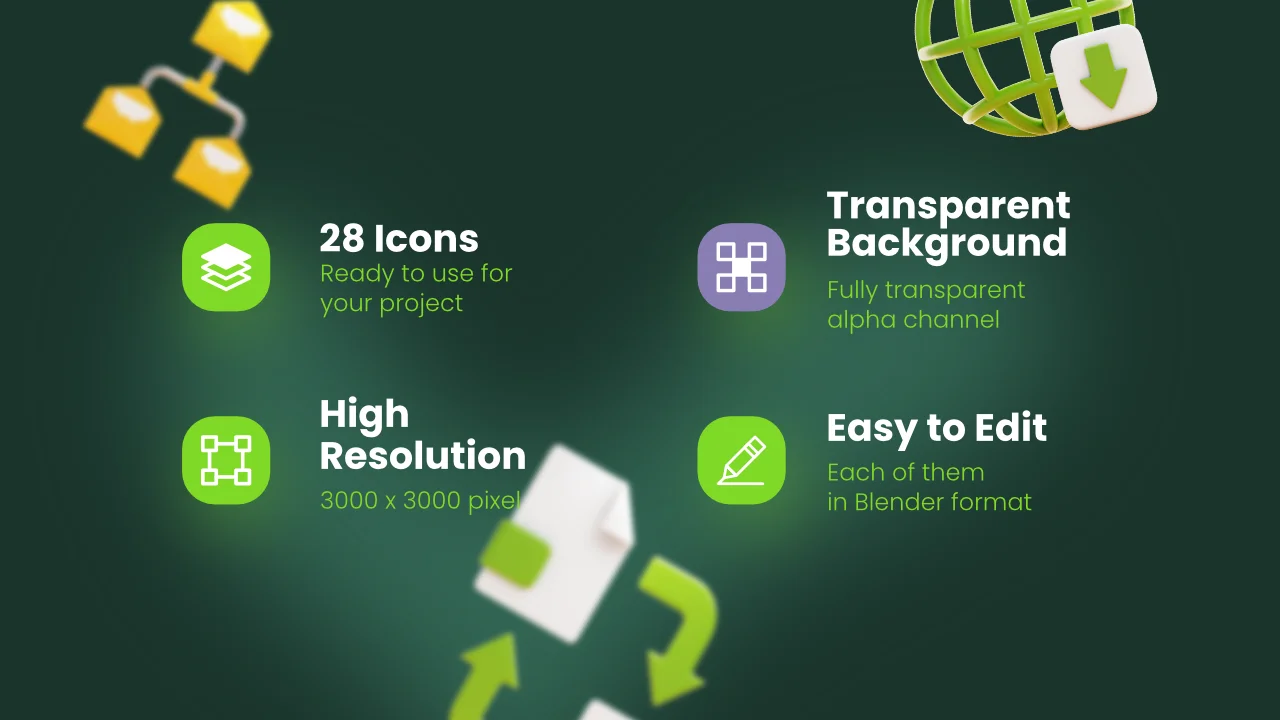 Networking 3D Icons screenshot 2