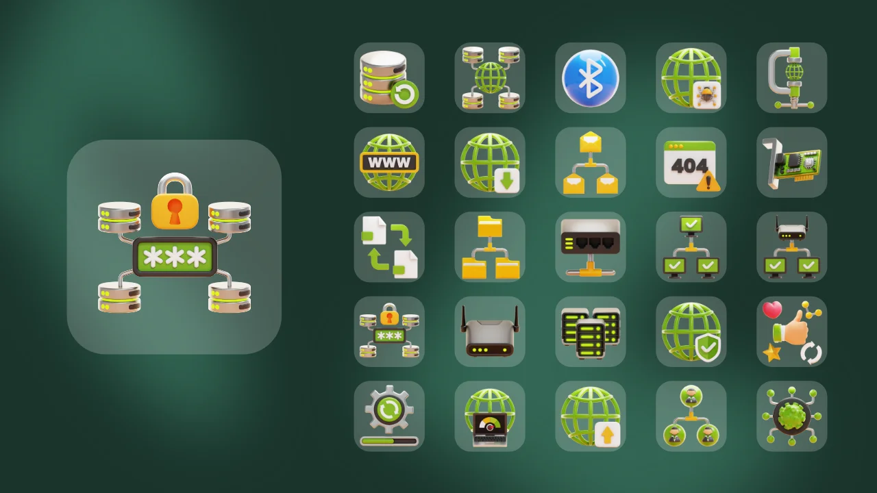 Networking 3D Icons screenshot 7
