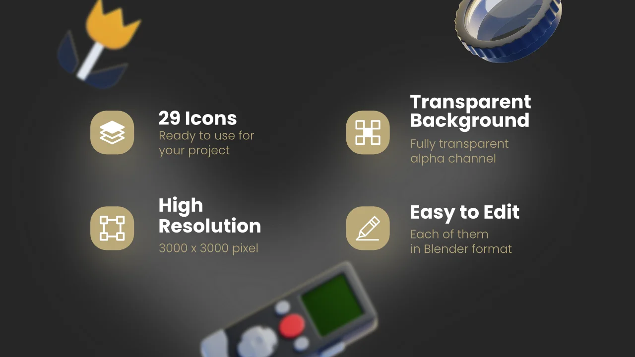 Camera & Photography 3D Icons screenshot 2