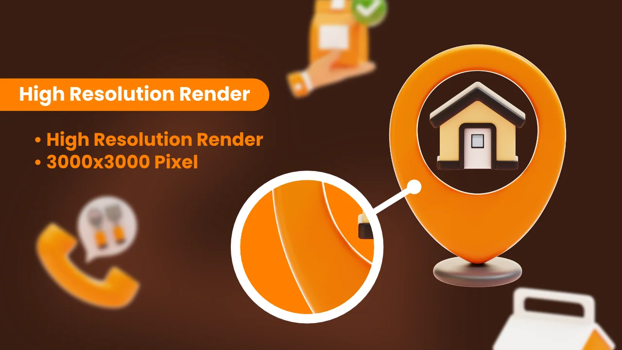 Food Delivery 3D Icons screenshot 3