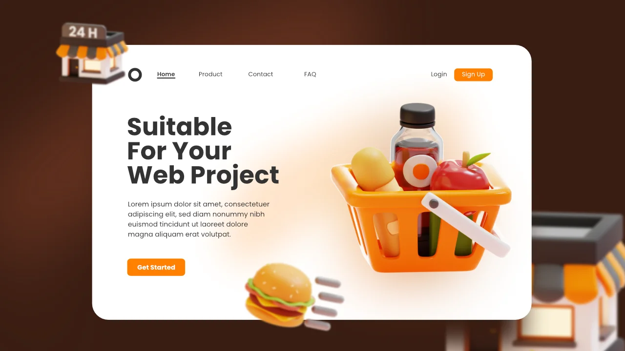 Food Delivery 3D Icons screenshot 6