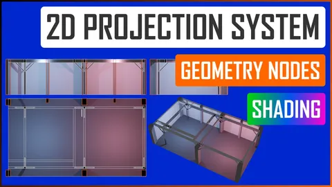 2D Projection System - Blender geometry nodes