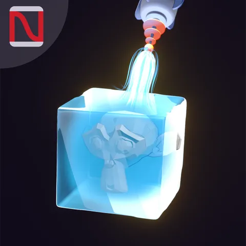 Nodevember Day 3 Ice - Blender scenes