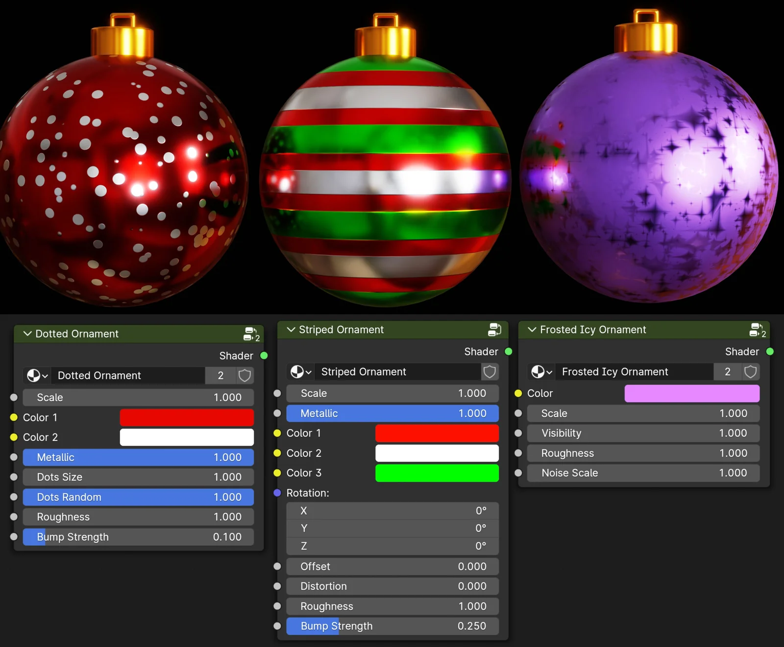 Procedural Christmas Ornaments screenshot 2