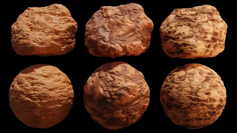 Procedural Desert Rock Materials - Blender shaders