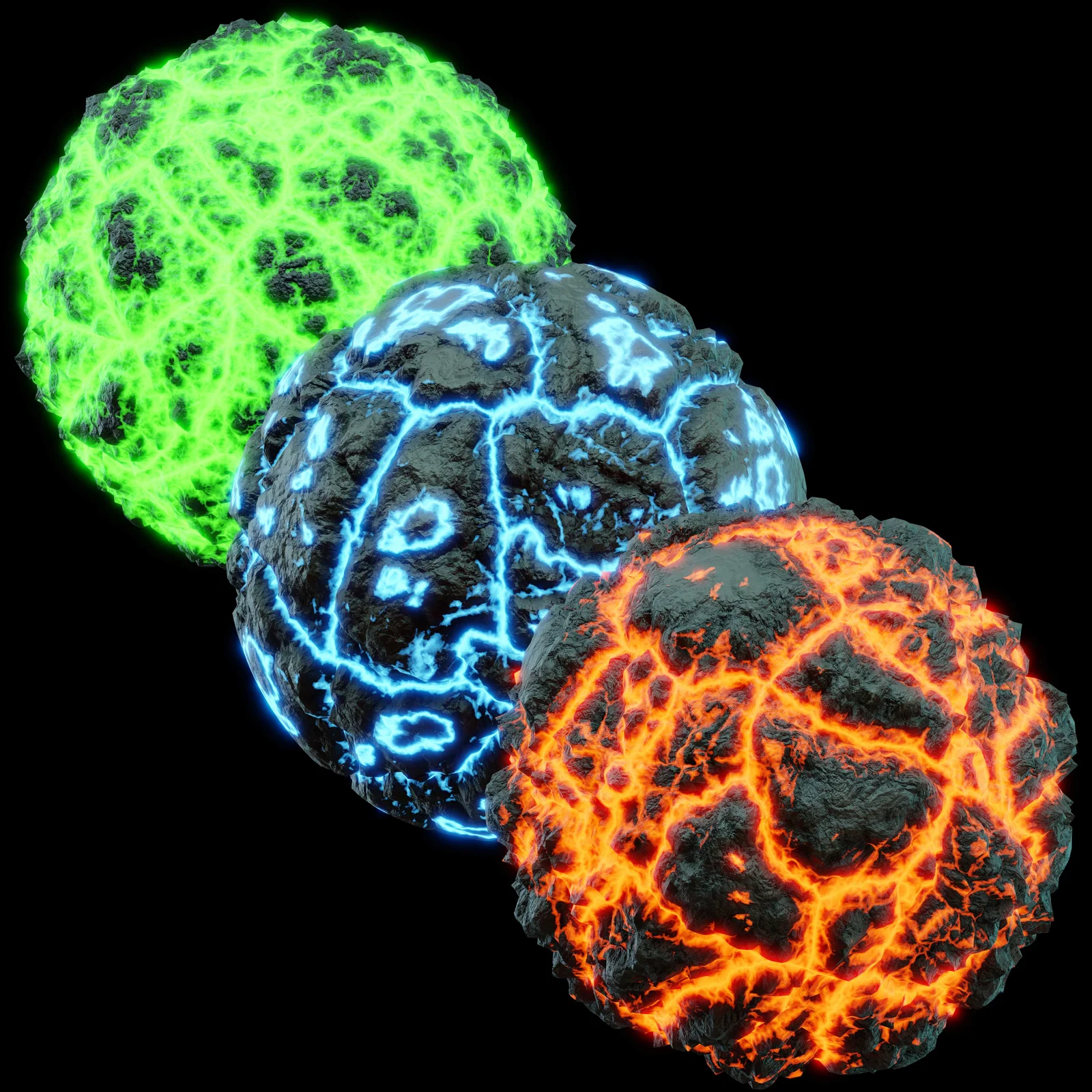 Stylized Glowing Rock Materials screenshot 5