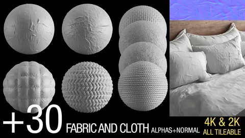 Fabric and Wrinkle Alphas V2 - Blender sculpting brushes