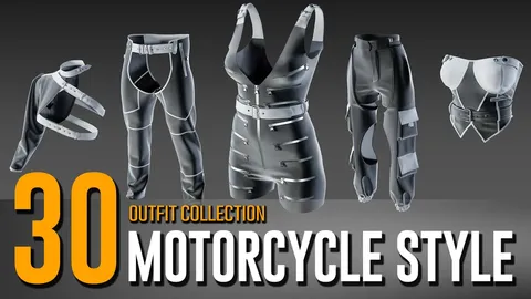 Motorcycle Wear Collection - Blender 3d models