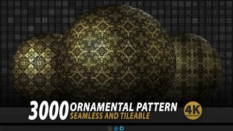 3000 Ornamental Patterns - Blender textures & materials
