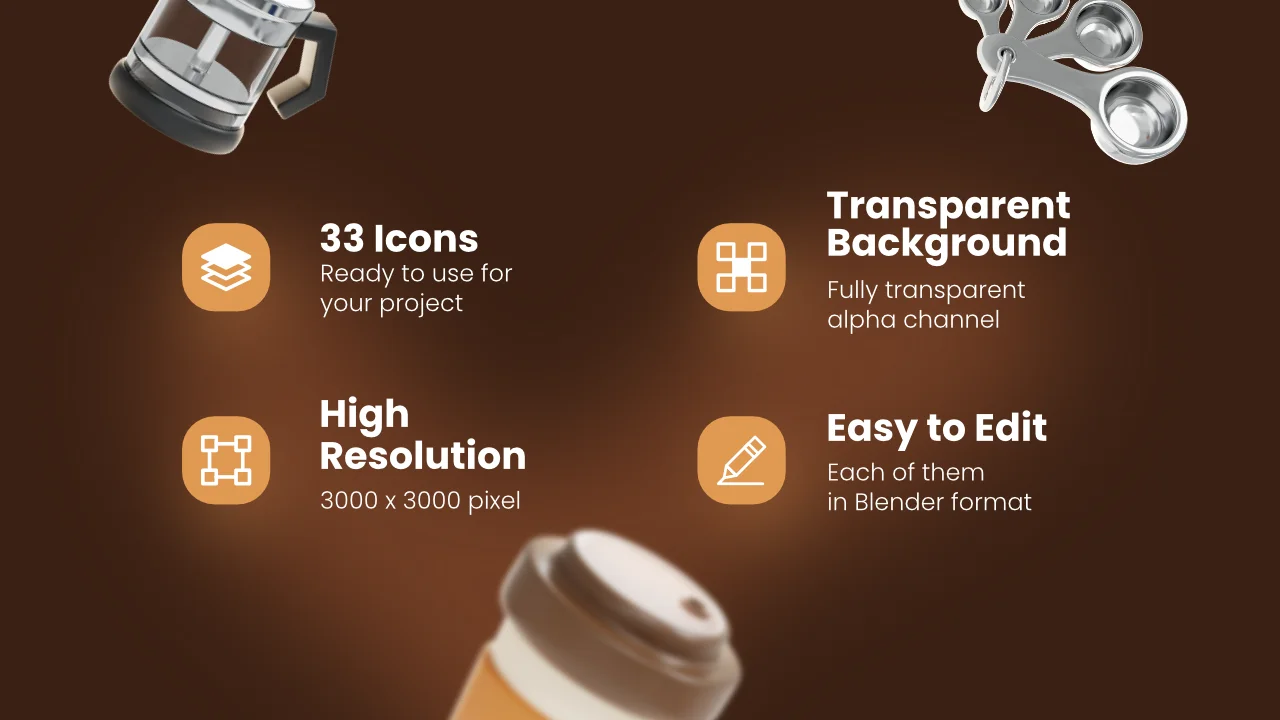 Coffee Shop 3D Icons screenshot 2