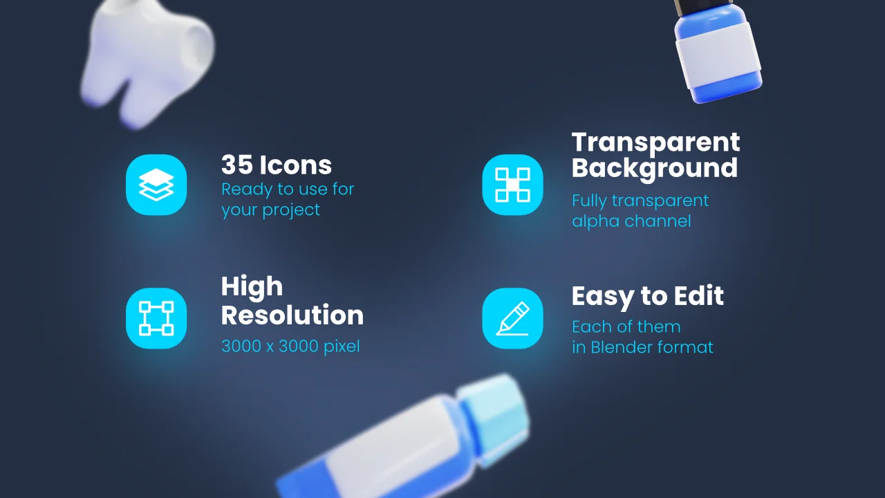 Dentist 3D Icons screenshot 2