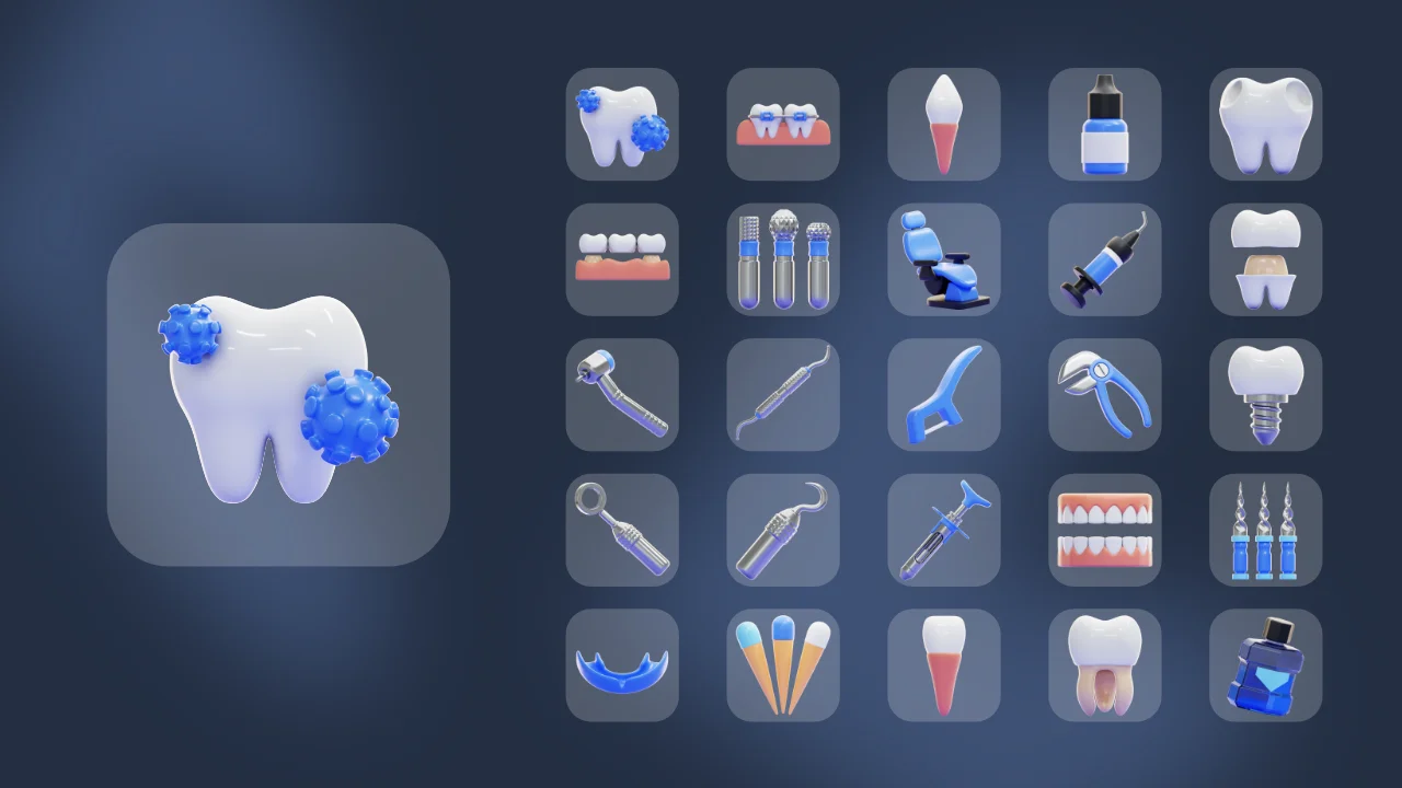 Dentist 3D Icons screenshot 7