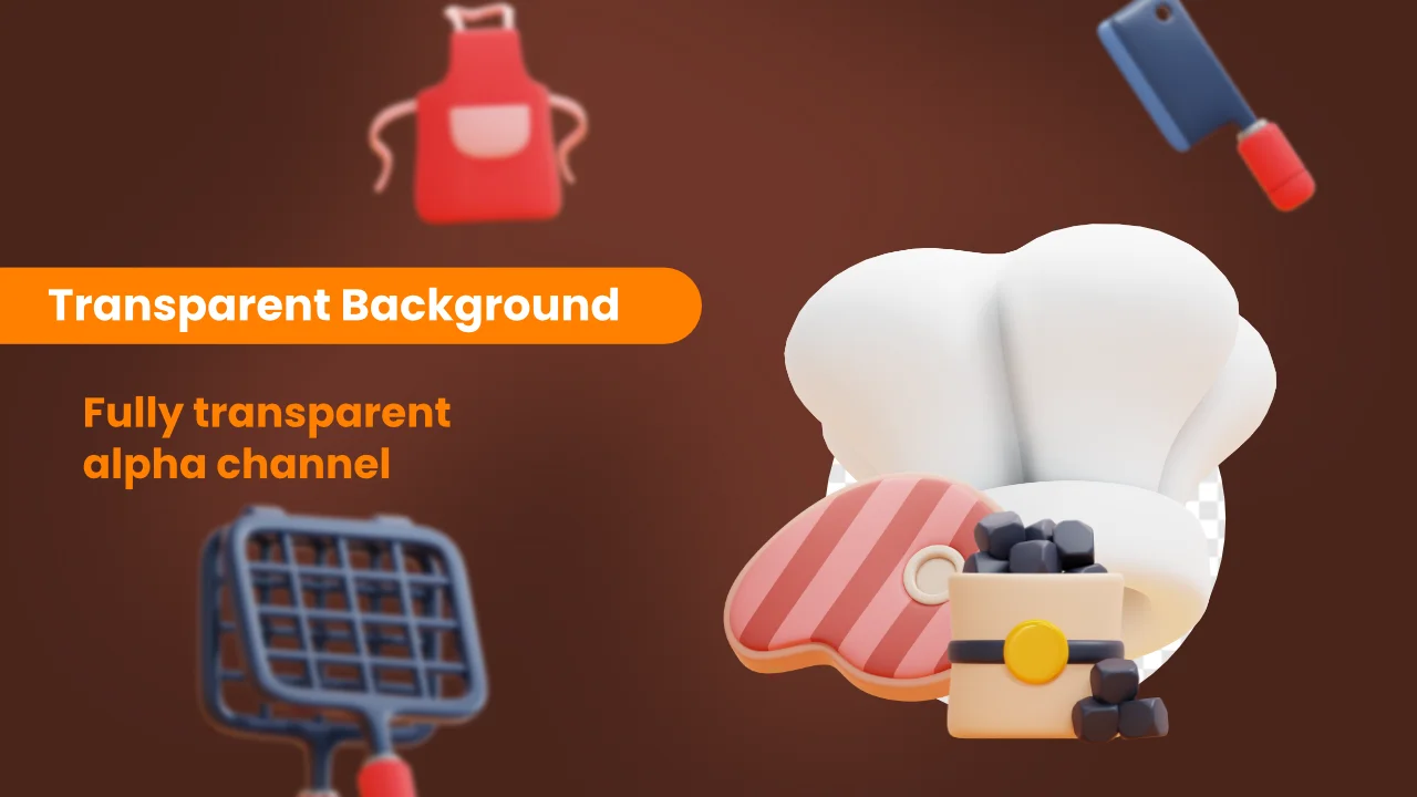 36 Barbecue 3D Icons screenshot 4