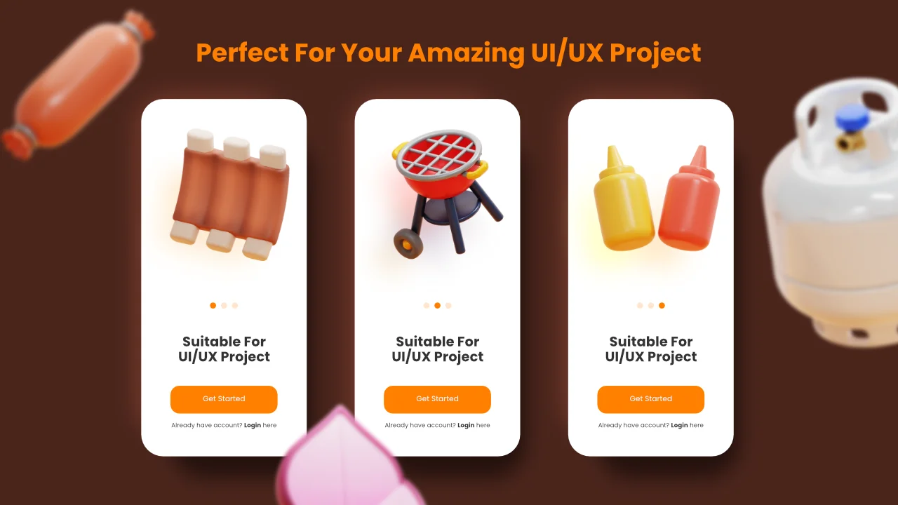 36 Barbecue 3D Icons screenshot 6