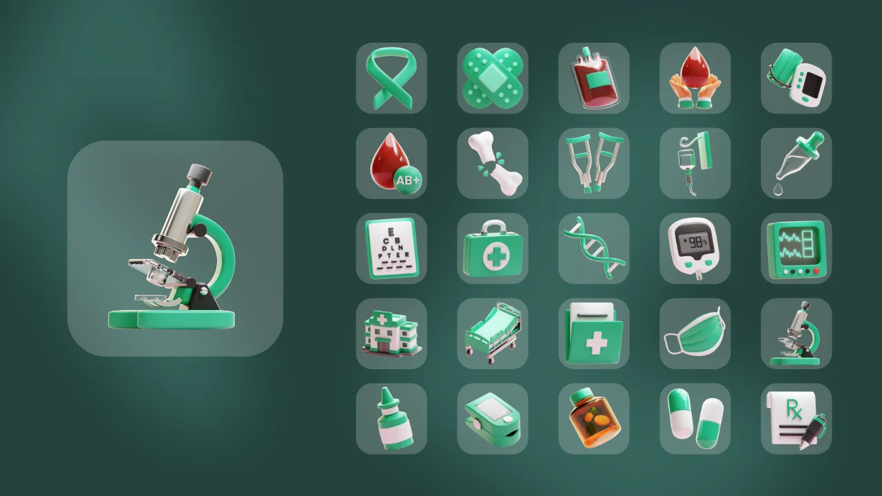 Healthcare & Medical 3D Icons screenshot 7