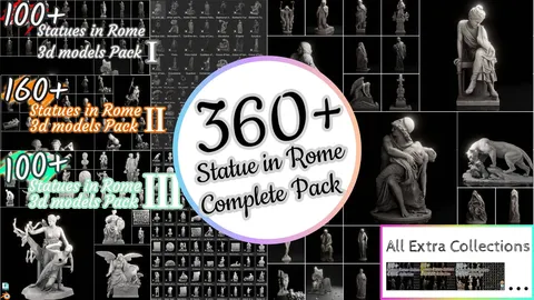 Famous Statues in Rome - Blender 3d models