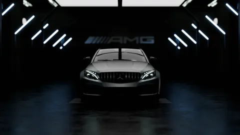 C63 AMG Car Garage - Blender scenes