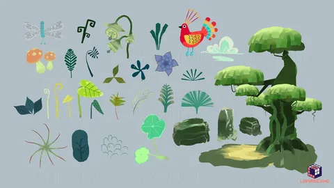 Djungle Plants - Blender 3d models