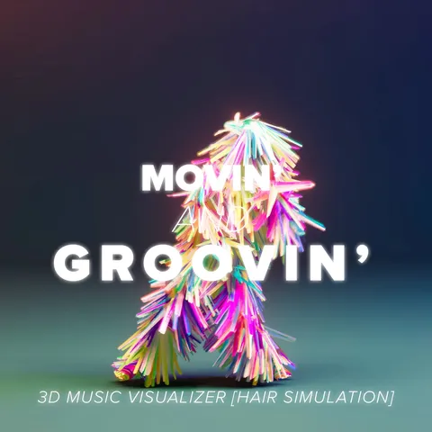 Dancing Hair Audio Visualizer - Blender scenes