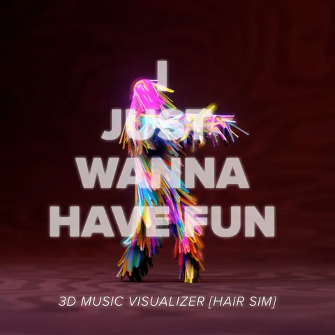 Audio Visualizer: Dancing Hair 02 - Blender scenes