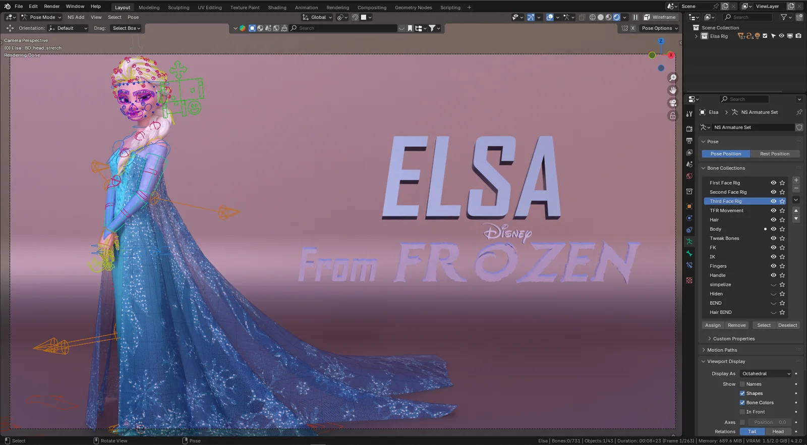 Elsa Character Rig screenshot 3