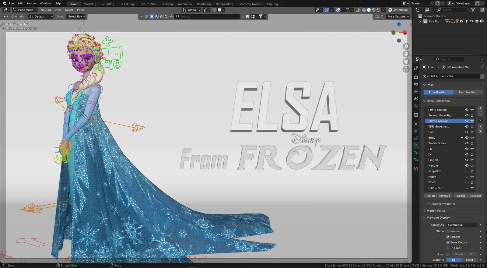 Elsa Character Rig screenshot 4