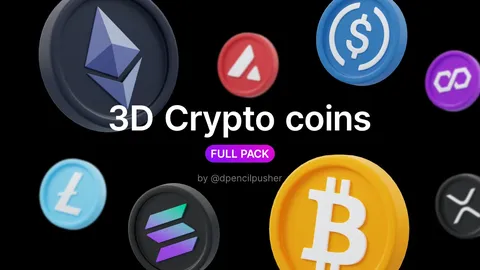 3D Crypto Coins - Blender 3d models