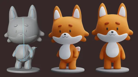 Dancing Fox - Blender 3d models