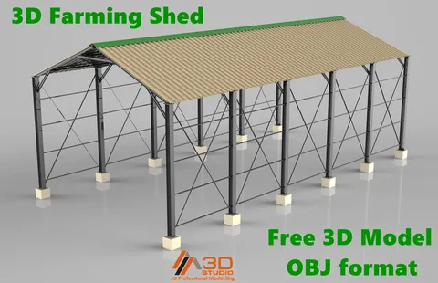 3D Farming Shed - Blender 3d models