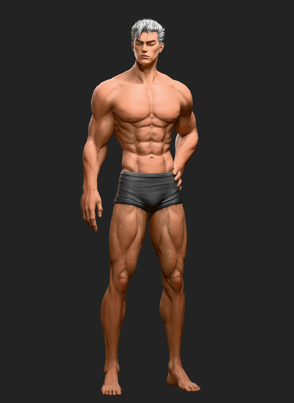 Male Body Base-Mesh Modeling screenshot 3