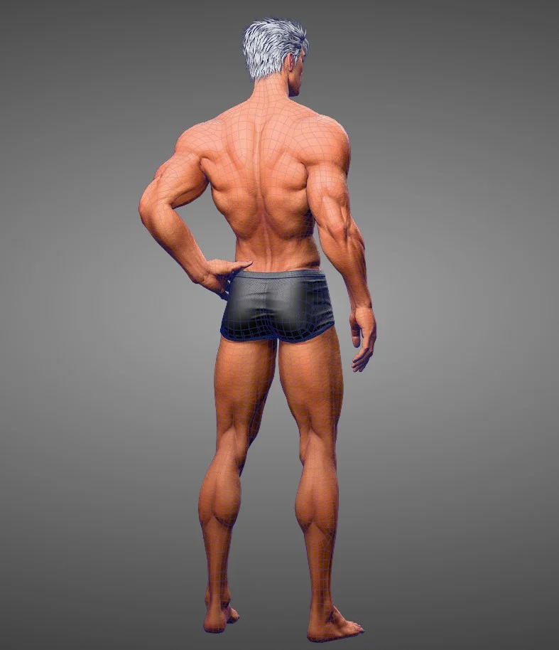 Male Body Base-Mesh Modeling screenshot 5