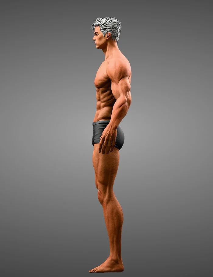 Male Body Base-Mesh Modeling screenshot 7