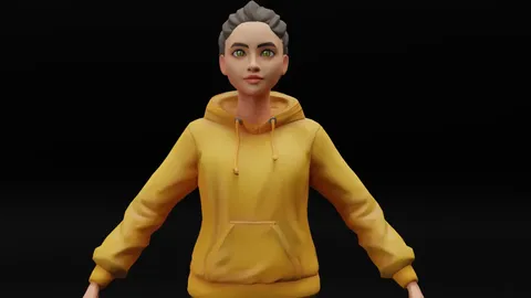 Metaverse Girl Character - Blender 3d models