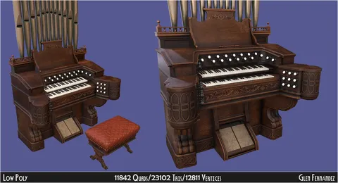 Victorian Pump Organ - Blender 3d models