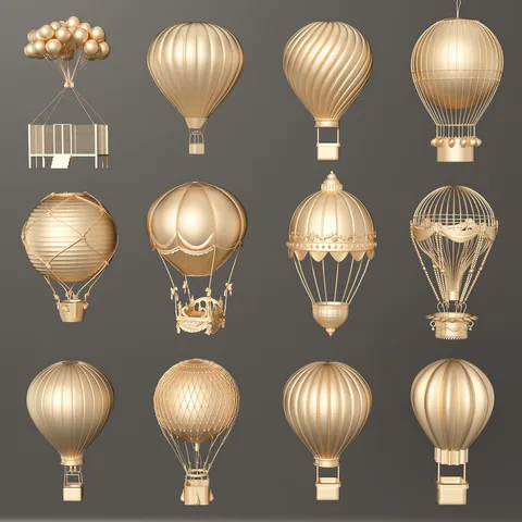 Hot Air Balloon - Blender 3d models