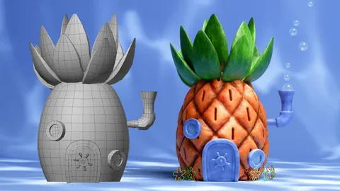 Spongebob's House - Blender 3d models