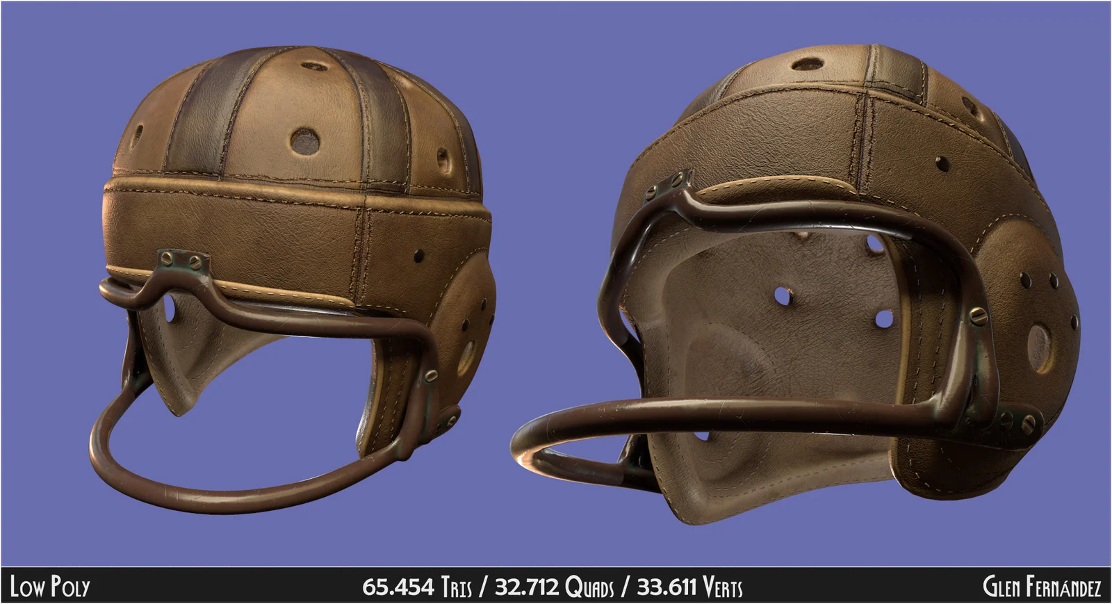 Vintage 1940 Leather Football Helmet screenshot 2