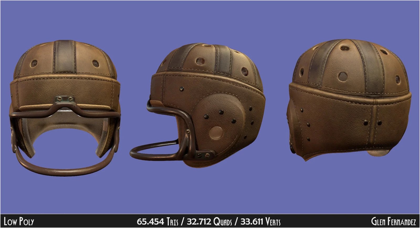 Vintage 1940 Leather Football Helmet screenshot 3