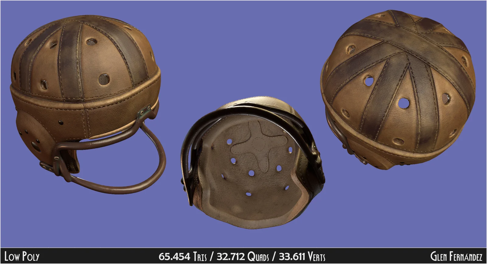 Vintage 1940 Leather Football Helmet screenshot 4